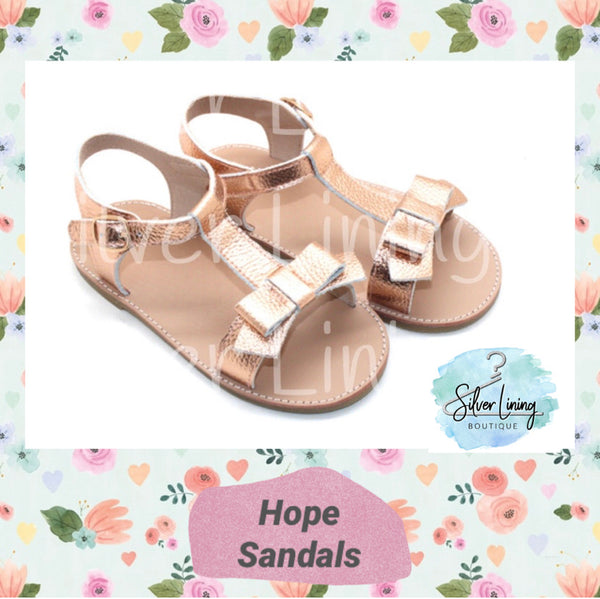 ⭐️Wholesale⭐️Hope Rose Gold Leather Sandals